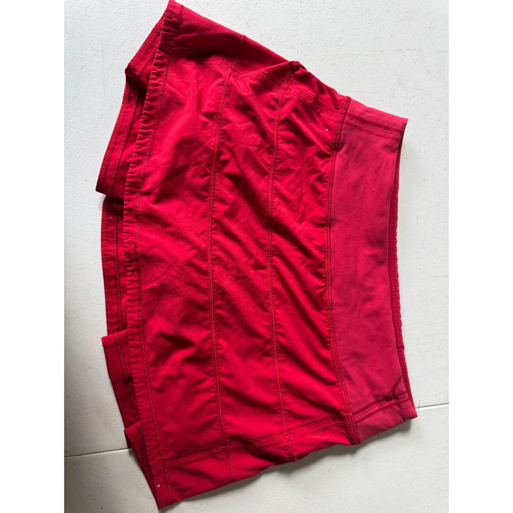 Lululemon Pace Setter Skirt Red Running Tennis Pleated Size 4